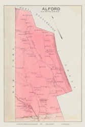 Alford, Massachusetts 1904 Old Town Map Custom Reprint - Berkshire Co.