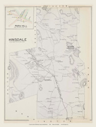 Hinsdale, Massachusetts 1904 Old Town Map Custom Reprint - Berkshire Co.