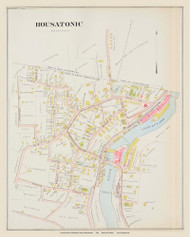 Housatonic, Massachusetts 1904 Old Town Map Custom Reprint - Berkshire Co.
