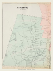 Lanesboro, Massachusetts 1904 Old Town Map Custom Reprint - Berkshire Co.