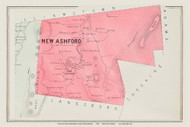 New Ashford, Massachusetts 1904 Old Town Map Custom Reprint - Berkshire Co.