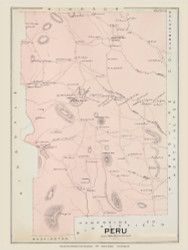 Peru, Massachusetts 1904 Old Town Map Custom Reprint - Berkshire Co.