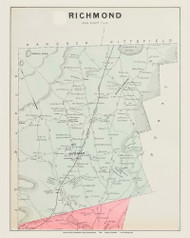 Richmond, Massachusetts 1904 Old Town Map Custom Reprint - Berkshire Co.