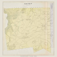 Savoy, Massachusetts 1904 Old Town Map Custom Reprint - Berkshire Co.