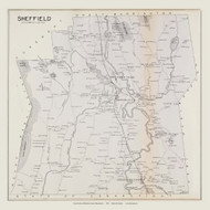 Sheffield, Massachusetts 1904 Old Town Map Custom Reprint - Berkshire Co.