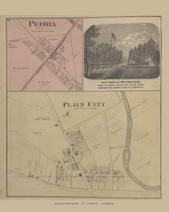Peoria and Plain City, Ohio 1877 - Union Co. 62