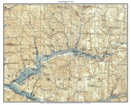 Atwood Lake 1910 - Custom USGS Old Topo Map - Ohio