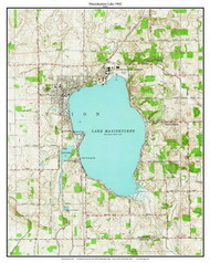 Maxinkuckee Lake 1962 - Custom USGS Old Topo Map - Indiana
