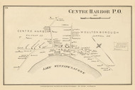 Centre Harbor P.O., New Hampshire 1892 Old Town Map Reprint - Hurd State Atlas Belknap