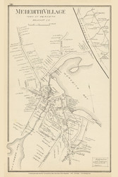 Meredith Village, New Hampshire 1892 Old Town Map Reprint - Hurd State Atlas Belknap