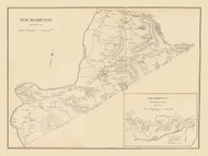 New Hampton, New Hampshire 1892 Old Town Map Reprint - Hurd State Atlas Belknap