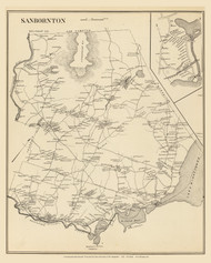 Sanbornton, New Hampshire 1892 Old Town Map Reprint - Hurd State Atlas Belknap