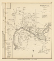 Tilton P.O., New Hampshire 1892 Old Town Map Reprint - Hurd State Atlas Belknap