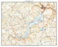 Lake Wallenpaupack 1932 - Custom USGS Old Topo Map - Pennsylvania