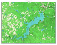 Lake Wallenpaupack 1966 - Custom USGS Old Topo Map - Pennsylvania