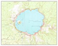 Crater Lake 1985 - Custom USGS Old Topo Map - Oregon