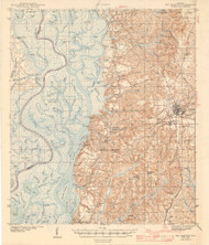 Bay Minette, Alabama 1943 (1943) USGS Old Topo Map Reprint 15x15 AL Quad 464311