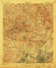 Birmingham Coal District, Alabama 1906 (1912) USGS Old Topo Map Reprint 15x15 AL Quad 305505