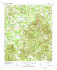 Carlowville, Alabama 1957 (1973) USGS Old Topo Map Reprint 15x15 AL Quad 305521