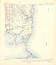 Cedar Point, Alabama 1943 (1943) USGS Old Topo Map Reprint 15x15 AL Quad 464329