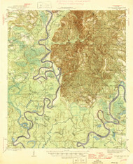 Choctaw Bluff, Alabama 1946 (1946) USGS Old Topo Map Reprint 15x15 AL Quad 305531