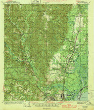 Creola, Alabama 1943 (1943) USGS Old Topo Map Reprint 15x15 AL Quad 305546