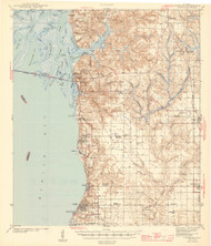 Fairhope, Alabama 1944 (1944) USGS Old Topo Map Reprint 15x15 AL Quad 464378