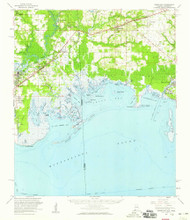 Grand Bay, Alabama 1958 (1959) USGS Old Topo Map Reprint 15x15 AL Quad 305597