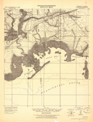 Grand Bay, Alabama 1921 (1921) USGS Old Topo Map Reprint 15x15 AL Quad 464401