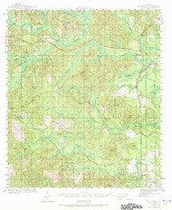 McIntosh, Alabama 1943 (1972) USGS Old Topo Map Reprint 15x15 AL Quad 305622