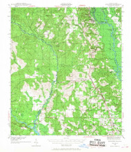 Muscogee, Alabama 1941 (1968) USGS Old Topo Map Reprint 15x15 AL Quad 347587