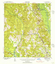 Muscogee, Alabama 1941 (1956) USGS Old Topo Map Reprint 15x15 AL Quad 347586