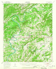 Ragland, Alabama 1947 (1965) USGS Old Topo Map Reprint 15x15 AL Quad 305666