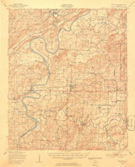 Ragland, Alabama 1947 (1953) USGS Old Topo Map Reprint 15x15 AL Quad 464500