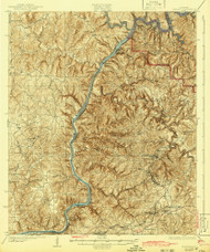 Searles, Alabama 1934 (1942) USGS Old Topo Map Reprint 15x15 AL Quad 305692