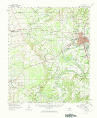 Selma, Alabama 1958 (1984) USGS Old Topo Map Reprint 15x15 AL Quad 305697