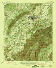 Talladega, Alabama 1946 (1946) USGS Old Topo Map Reprint 15x15 AL Quad 305706