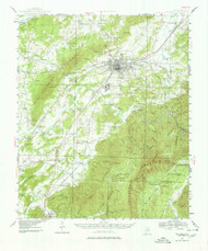 Talladega, Alabama 1943 (1980) USGS Old Topo Map Reprint 15x15 AL Quad 305704