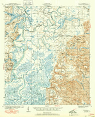 Tensaw, Alabama 1944 (1951) USGS Old Topo Map Reprint 15x15 AL Quad 305712