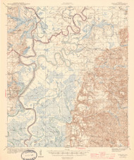 Tensaw, Alabama 1944 (1944) USGS Old Topo Map Reprint 15x15 AL Quad 464531