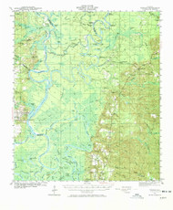 Tensaw, Alabama 1943 (1969) USGS Old Topo Map Reprint 15x15 AL Quad 305709
