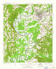 Tuscaloosa, Alabama 1924 (1957) USGS Old Topo Map Reprint 15x15 AL Quad 305714