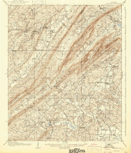 Vandiver, Alabama 1908 (1942) USGS Old Topo Map Reprint 15x15 AL Quad 305723