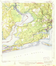 Fort Barrancas, Florida 1943 (1943) USGS Old Topo Map Reprint 15x15 AL Quad 346205