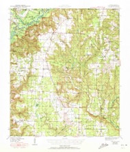 Jay, Florida 1943 (1950) USGS Old Topo Map Reprint 15x15 AL Quad 346852