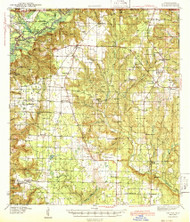Jay, Florida 1943 (1943) USGS Old Topo Map Reprint 15x15 AL Quad 346850