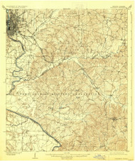 Columbus, Georgia 1908 (1929) USGS Old Topo Map Reprint 15x15 AL Quad 247398