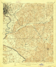 Columbus, Georgia 1908 (1928) USGS Old Topo Map Reprint 15x15 AL Quad 247397