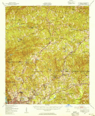 Ellerslie, Georgia 1950 (1955) USGS Old Topo Map Reprint 15x15 AL Quad 247429