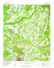 Caledonia, Mississippi 1960 (1961) USGS Old Topo Map Reprint 15x15 AL Quad 336828